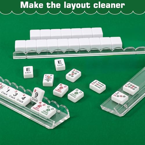 4 piezas soportes acrílicos para Mahjong con empujadores miniatura 6