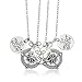 Udobuy 2 Pcs Silver Mother & Daughter No Matter Where Compass Necklaces Set heart Mother Daughter Necklace Set for Mother's day gifts
