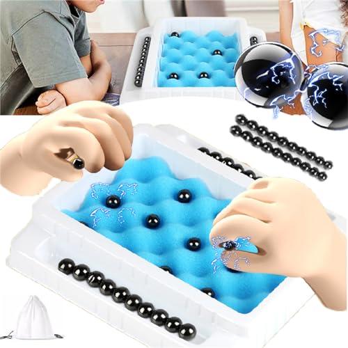 磁気 チェスゲーム 石、磁気 効果 チェスセット バトルチェス ボード、 楽しい テーブルトップ 磁石 ゲーム、教育的 チェッカーズ ボードゲーム、 ポータブル チェス ボード パーティー用品 のために 家族 (黑)