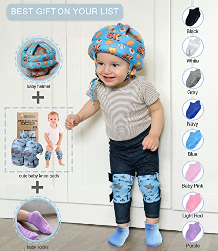 Image of Simply Kids Baby Non-Slip Ankle Socks - Superior Grip, Soft Cotton, for Active Toddler Girls & Boys (Ages 0-7)