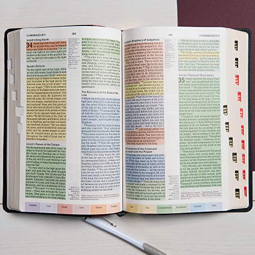 Image of CSB Rainbow Study Bible, Black /Tan LeatherTouch, Indexed