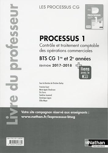 Processus 1 BTS CG 1ère et 2ème années (Les Processus CG) Professeur - 2017