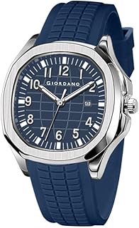 GIORDANO Analog Watch for Men Textured Dial, Stainless Steel Strap, Date Display, Quartz Movement, Water Resistant