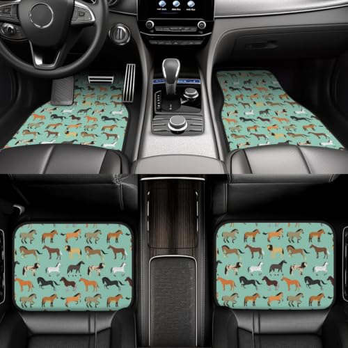 Alfombrillas para coche universales de neopreno protectoras juego de 4 accesorios negros 6