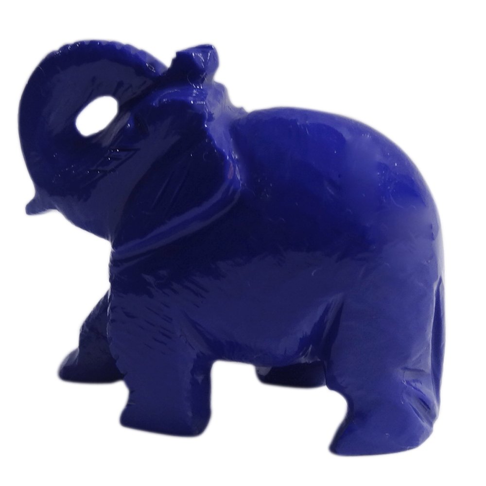 KANHA HANDICRAFT's Handicrafts Showpieces Blue China Firoza Batti Figurine Elephant 5 cm