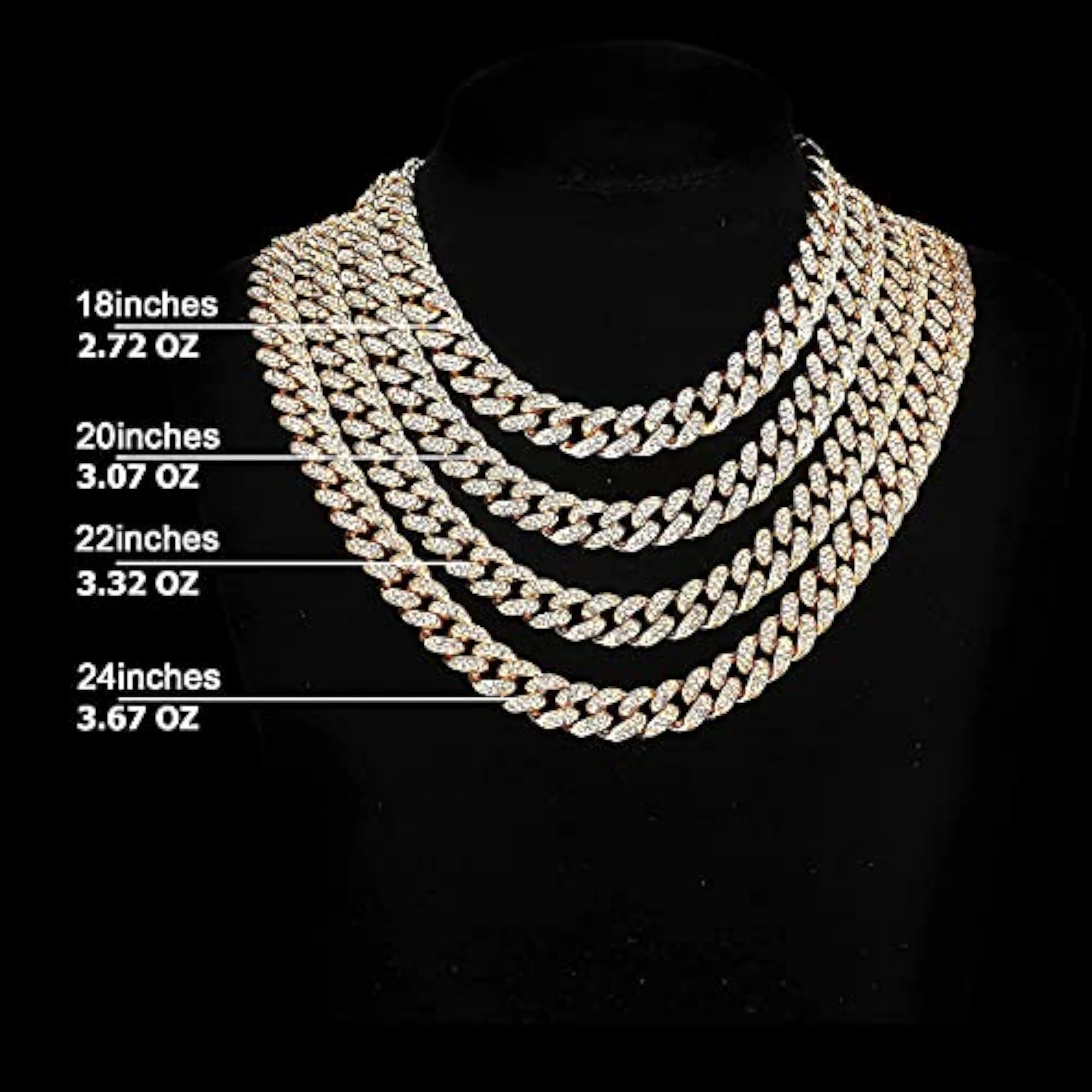 Cuban Link Chain Necklace for Men and Women, 15mm