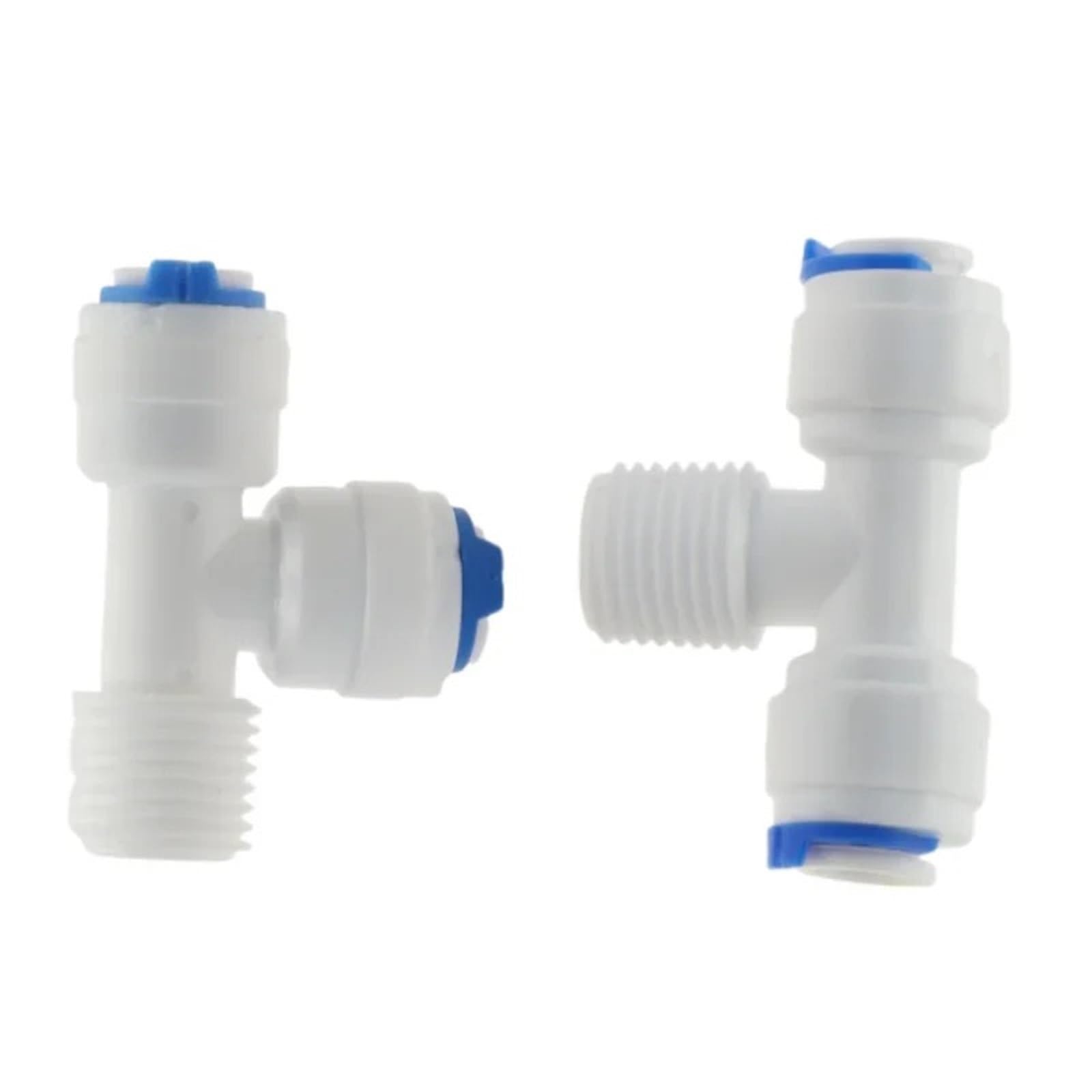 Tee Type 6.5mm 9.5mm OD to 1/4" 3/8" Male Quick Connect Push in to Connect Water Tube Fitting for RO Reverse Osmosis Filter(PD 3I8-9.53mm-9.53mm Tee Male)