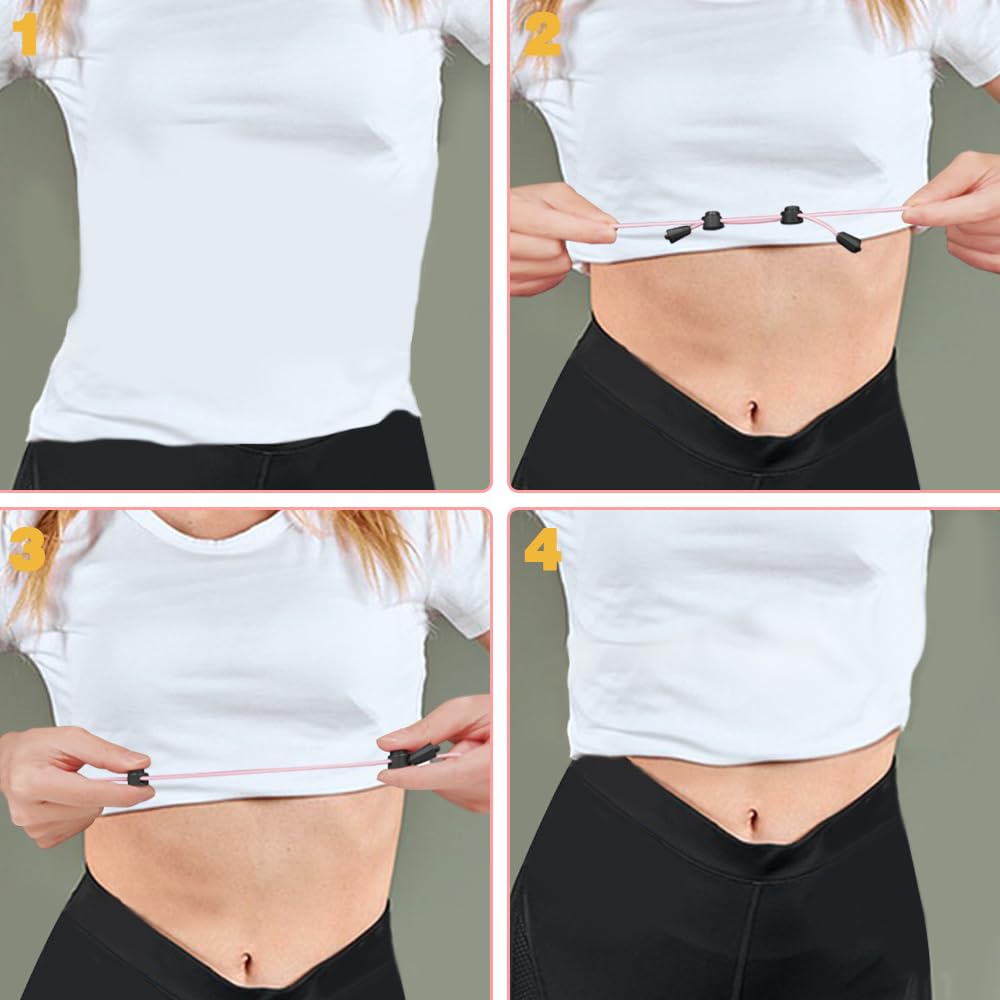 SENHAI - 7 bandas ajustables para camisetas de corte recortado, herramienta de banda elástica para camisas - Elegantes bandas elásticas para suéteres y camisas, transforma la forma en que estilizas