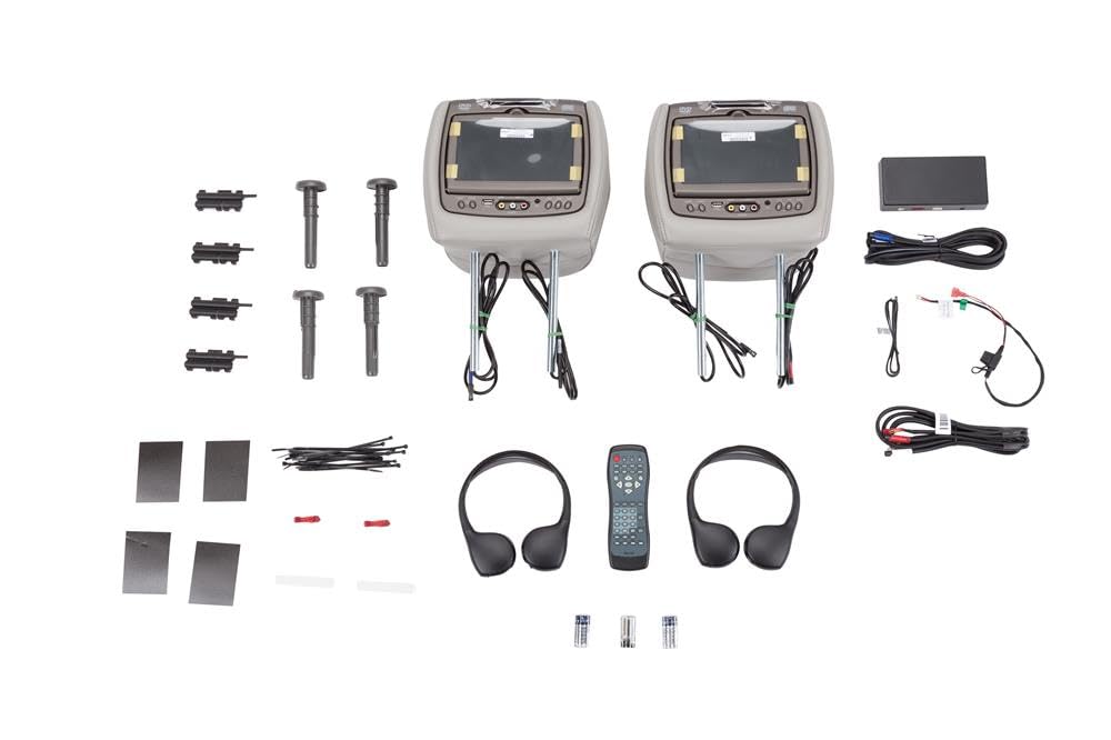 GM Accessories 23139995 Rear-Seat Entertainment System with DVD Player in Light Titanium Leather