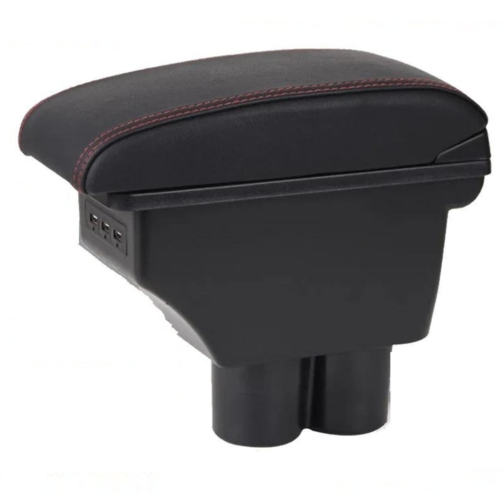 NOHEEU Car Armrest Box For Jimny 1999-2017 Retrofit Parts Arm Storage Accessories Part(B1 Black red Corium)