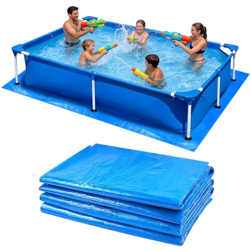 2.4M X 3.4M Rectangle Pool Mat Cover Thick Pool Ground Mats Sheet Cloth Nonslip Floor Protector under Padding Pool Base Suitable for 2X3m /6.5x9.8ft Size Inflatable or Frame Pools