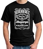 35mm - Camiseta Hombre Heisenberg's - Breaking Bad - Jack - Parodia - Negro - Talla l