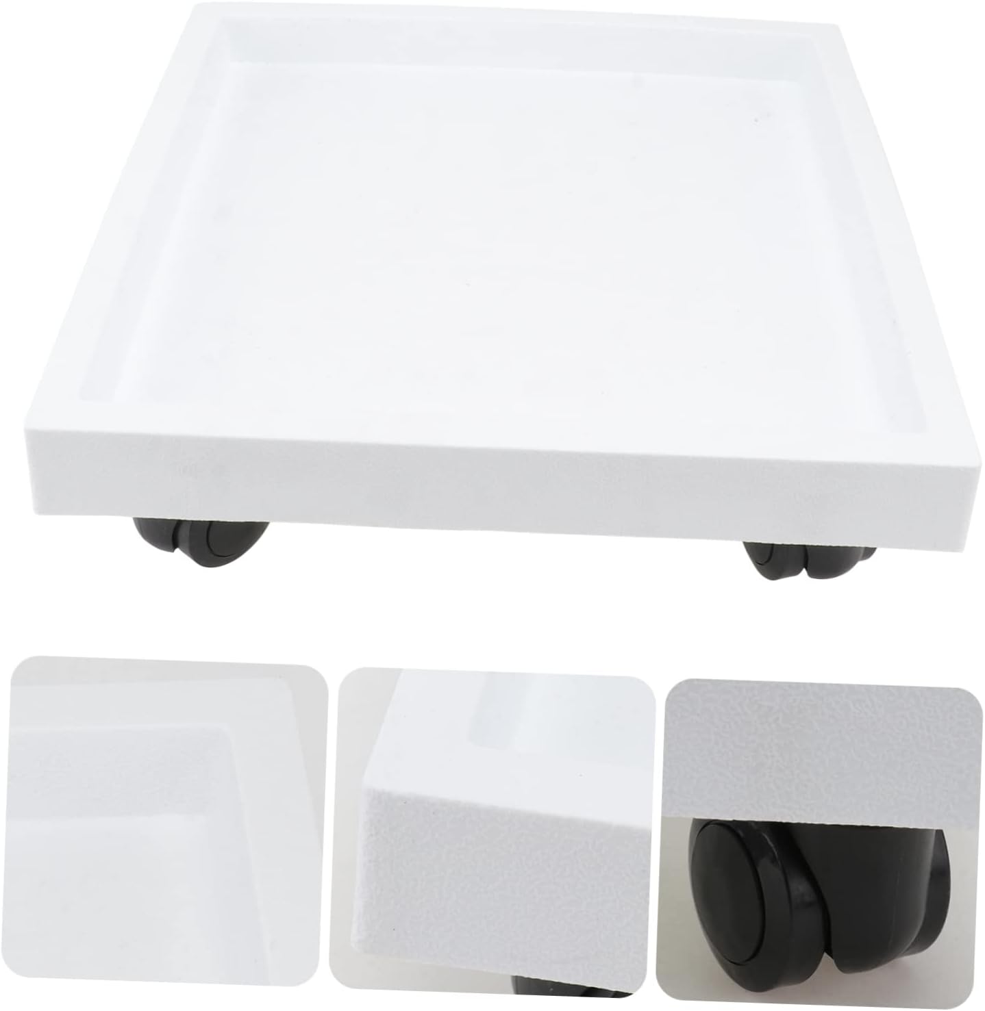 LIOOBO 1pc Moveable Flowerpot Holder Base Tray with Wheels Plant Pot Tray for Easy Mobility and Floor Protection Durable Design to Keep Your Space Clean and Tidy
