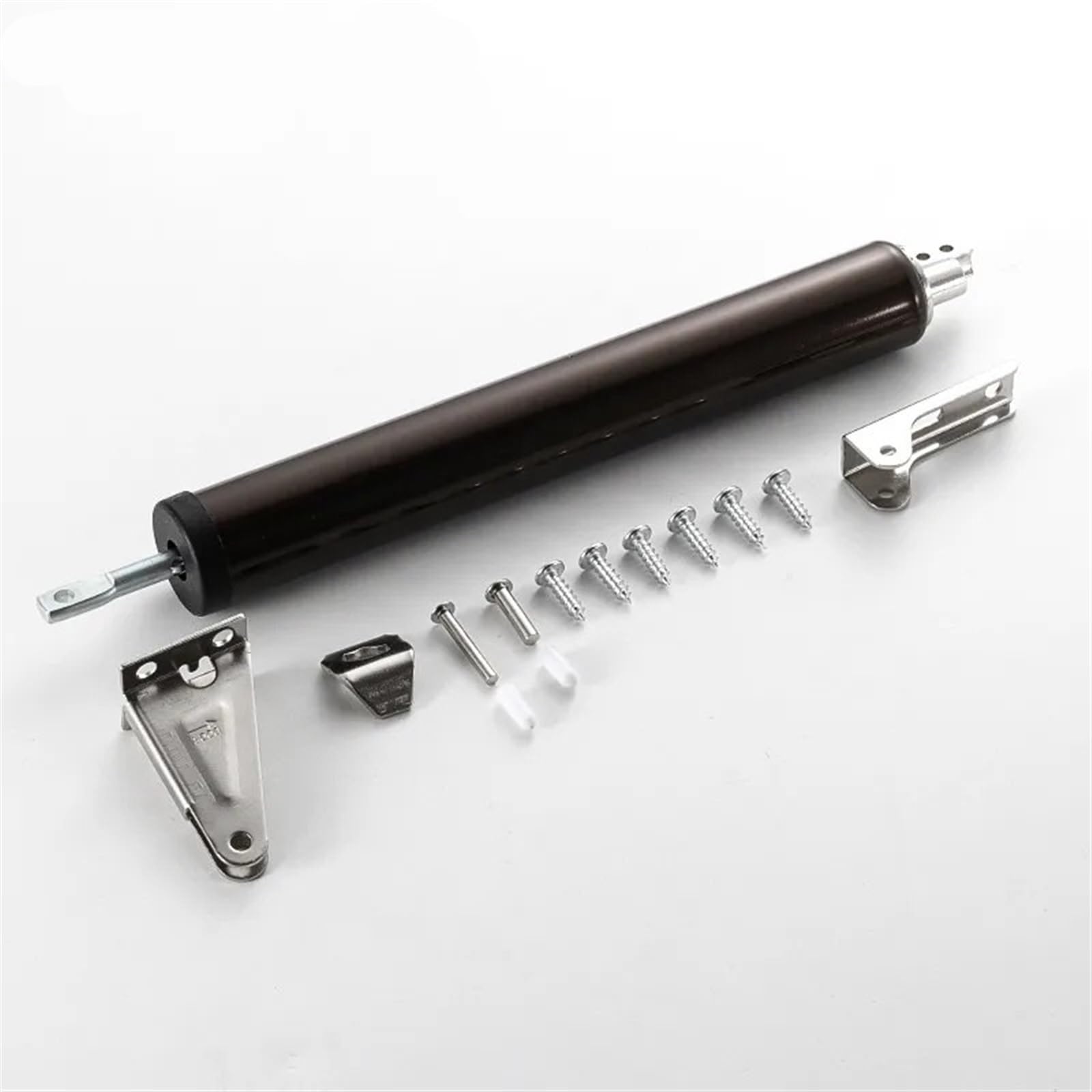 Chiudiporta Automatico con Molla a Gas Chiudiporta Aereo Dispositivo di Chiusura Ammortizzata Forza tampone Regolabile Hardware for mobili(Silver)