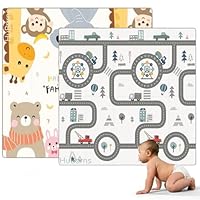 Babybaipro Tappeto Gioco Per Bambini Pieghevole 200x180x1 Cm - Materassino In XPE Reversibile, Impermeabile, Atossico, Con Borsa Trasporto