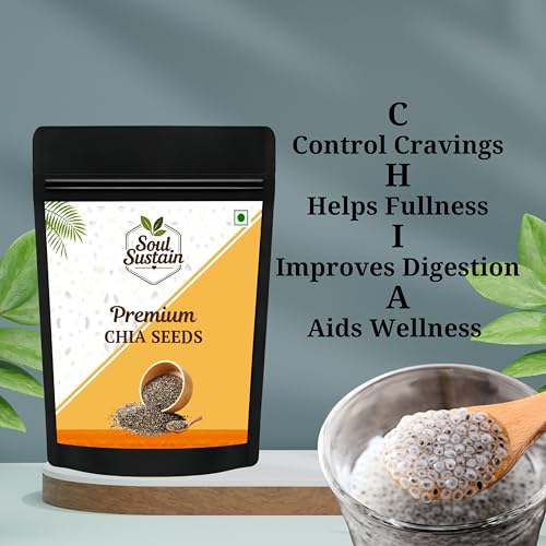 Image of Chia Seeds Raw Superfood 80GM Omega‑3 ALA Rich, High Fiber Nutrition, Plant Protein Boost, Gut Health Support, Diet Friendly, Smoothies & Puddings, Baking & Meal Toppers, Seeds for Daily Use