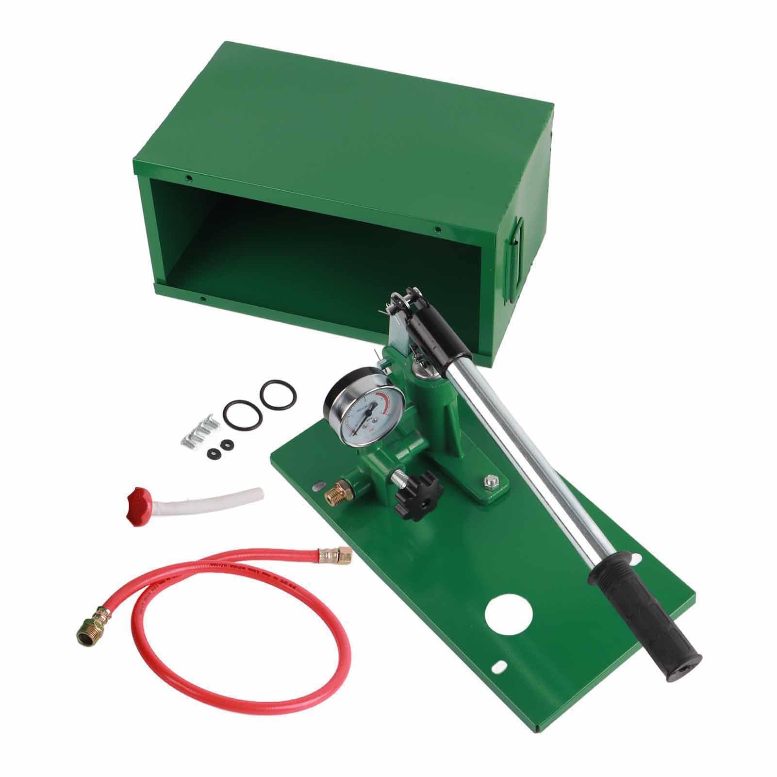 Pompa di Prova Manuale della Pressione da 40 Kg 4 MPa per Recipienti a Pressione, Tubi, Valvole Strumento Manuale per Prove Idrauliche con Struttura in Ferro Antiruggine e Manometro a Scala