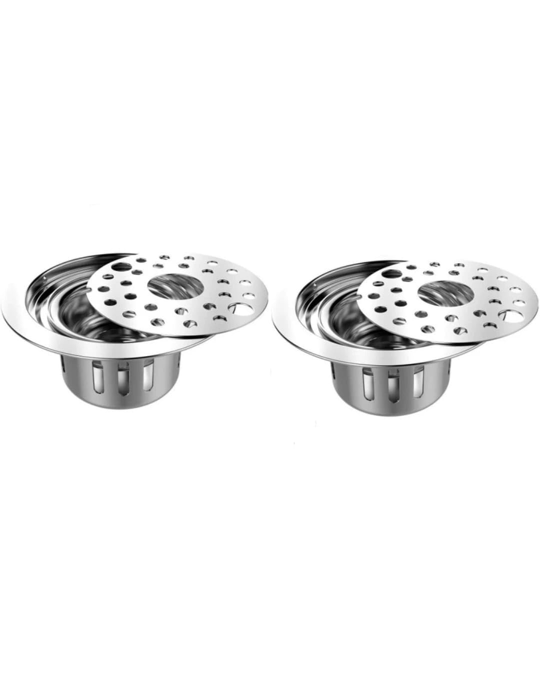 WEKTU Stainless Steel Floor Drain Strainer with Cockroach Trap/Jali for Bathroom/Kitchen/Basin (Set of 2) (B0CRKLQWW4) Amazon Price History, Amazon Price Tracker