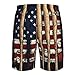Men & Boys Classic Fit Swim Trunks for Beach Gym Sport Quick Dry Drawstring Basic Board Shorts with Pockets, Underwear Patriotic USA Retro American Flag Baseball Print Fashion Cargo Short