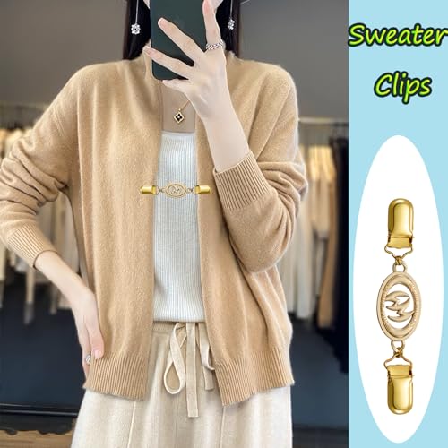 Image of Vintage Shirt Dress Cardigan Clip, Waist Clip for Women, Sweater Shawl Brooch Jacket for Clothing