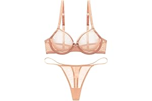 Women's See-Through Mesh Bra and Thong Set: Unveiling Confidence and Enchantment