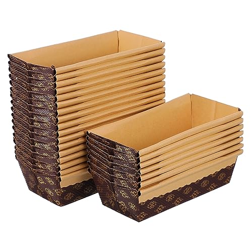 HOLIDYOYO Loft Molds Paper Bread Pans 25pcs Baking Trays Non-stick Toast Plates Ideal for Sourdough Bread Baking