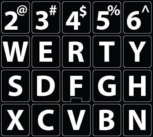 Pegatinas para teclado Mac en inglés US con letras grandes miniatura 2