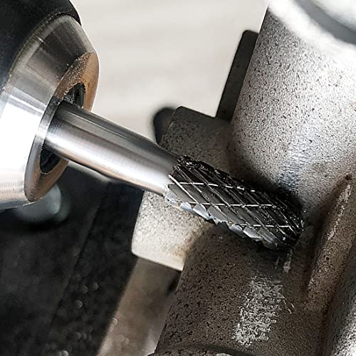 HAUTMEC Tungsten Carbide Rotary Burr Bit YG6, 1/4" Shank Double Cut Die Grinder Bit - Image 2