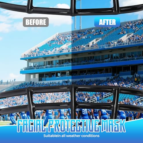 Image of Football Helmet Visor for Helmets, Impact-Resistant Eye Protection for Youth & Adult Football Players