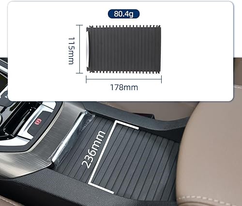 Miniatura 5 de Center Console Roller Blind Cover, Center Console Sliding Shutters, Cup Holder Replacement for Peugeot 408 2014-2022 Black