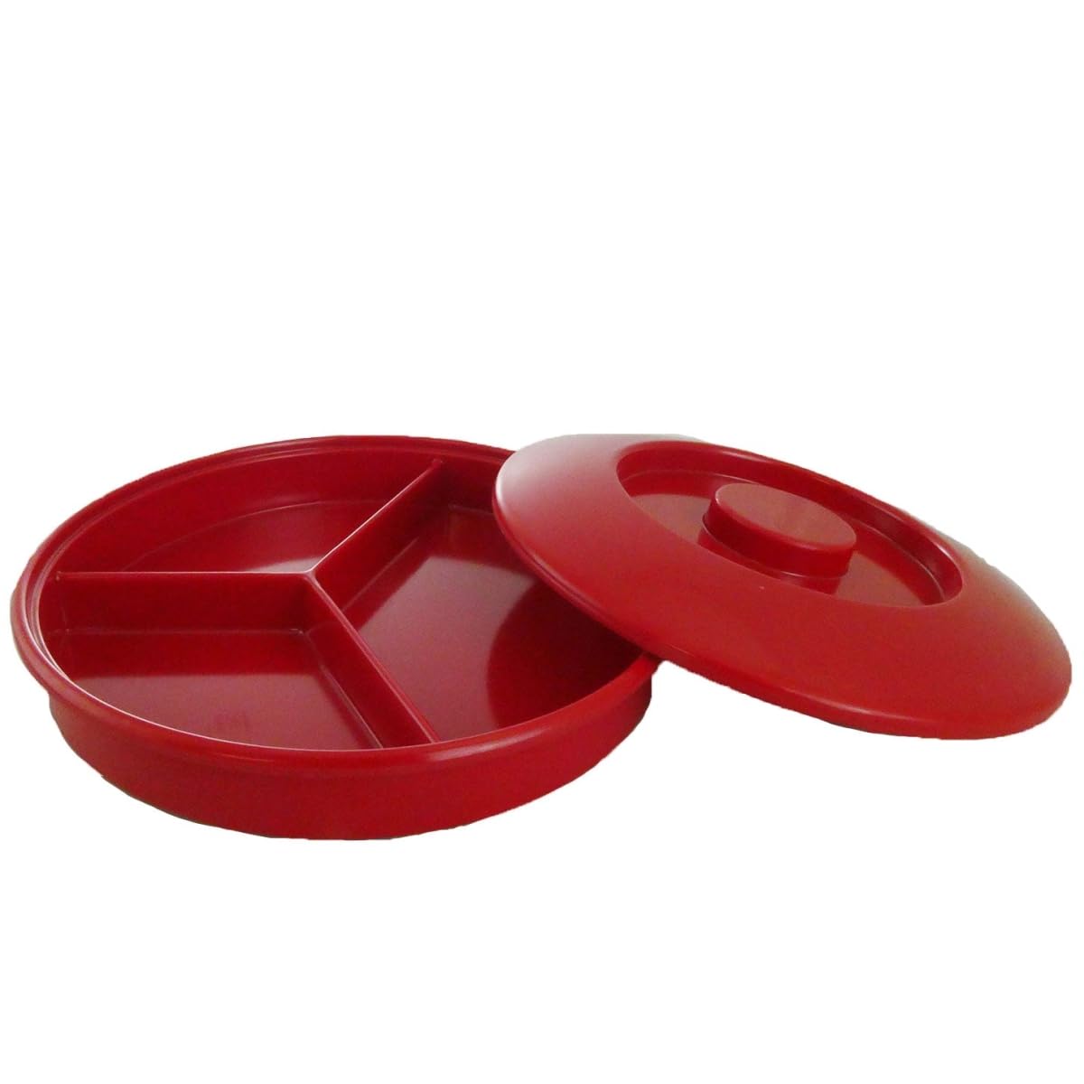 8.25 in. Nessico Deep Divided Server with Lid Red - Pack of 12