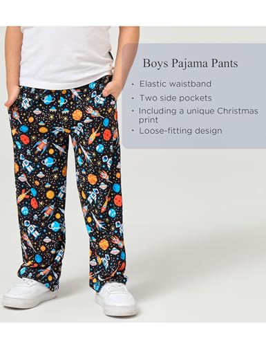 Bamboo Viscose Toddler Boys Wide Leg Pajama Pants Elastic Waist Pajama Bottom with Pockets2