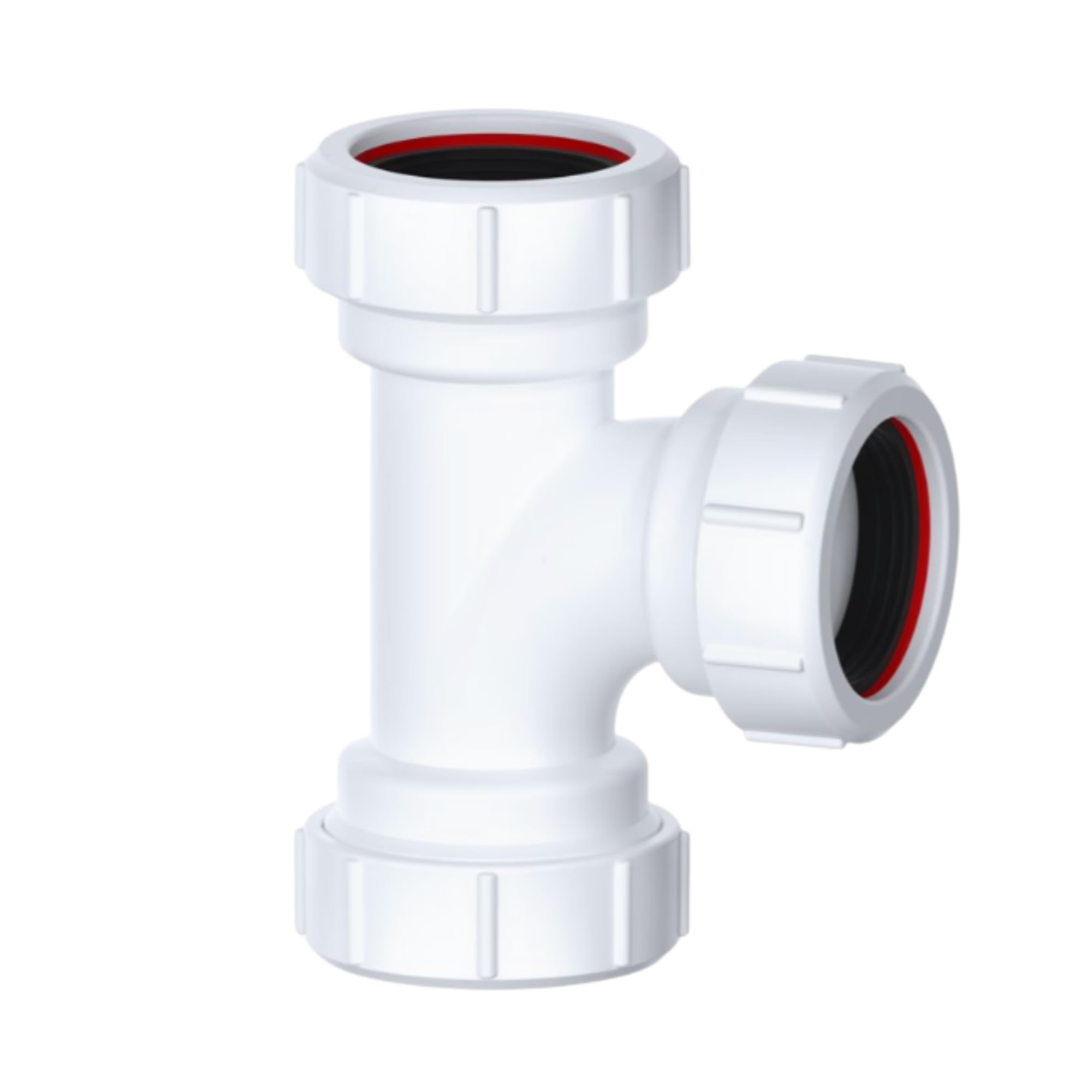 40mm Waste Pipe Tee Compression Fitting for Sink Plumbing - Hulthor