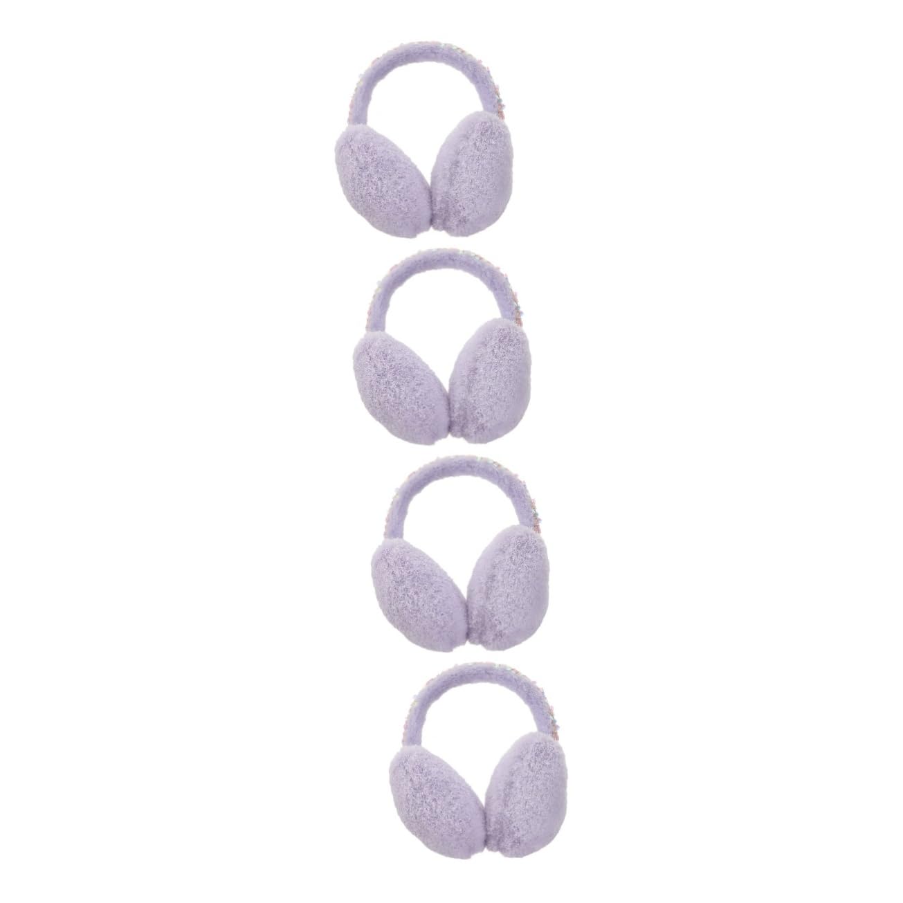 4pezzi Earmuff Forma Di Cuore Copriorecchie Termici Per Inverno Protezione Windproof Per Attività All Aperto Colorazioni Assortite Per Donne e Ragazze