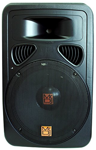 Mr. Dj PP-3000BT 15-Inch 3000-Watt Max Power Speaker with Built-In LCD/MP3/USB/SD and Bluetooth