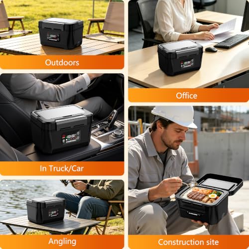 Cordless Electric Lunch Box for Adults, 24000mAh Rechargeable Food Warmer - image 5