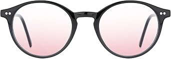 TIJN Blue Light Blocking Glasses Men Women Vintage Thick Round Rim Frame Eyeglasses