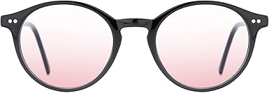 TIJN Blue Light Blocking Glasses Men Women Vintage Thick Round Rim Frame Eyeglasses