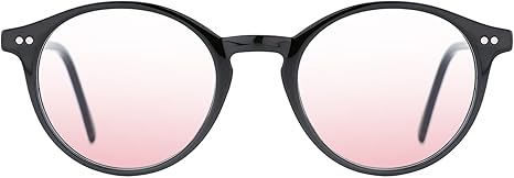 TIJN Blue Light Blocking Glasses Men Women Vintage Thick Round Rim Frame Eyeglasses