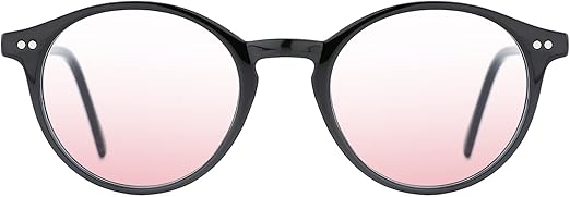 TIJN Blue Light Blocking Glasses Men Women Vintage Thick Round Rim Frame Eyeglasses