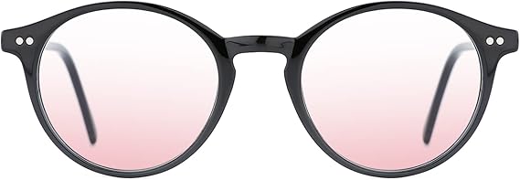 TIJN Blue Light Blocking Glasses Men Women Vintage Thick Round Rim Frame Eyeglasses
