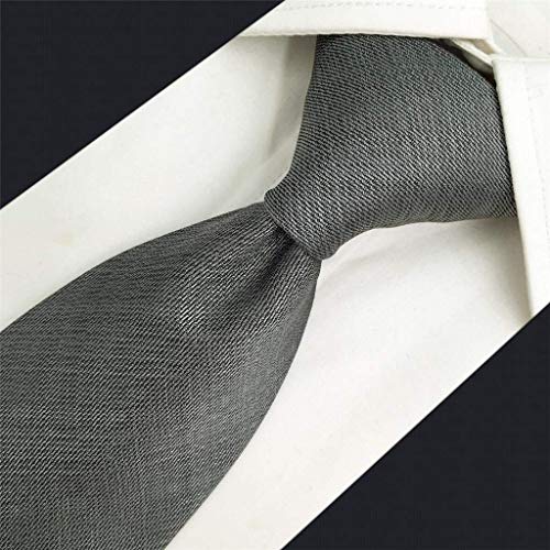 S&W SHLAX&WING Gravata masculina cinza de cor sólida Gravata de seda empresarial extra longa 160cm