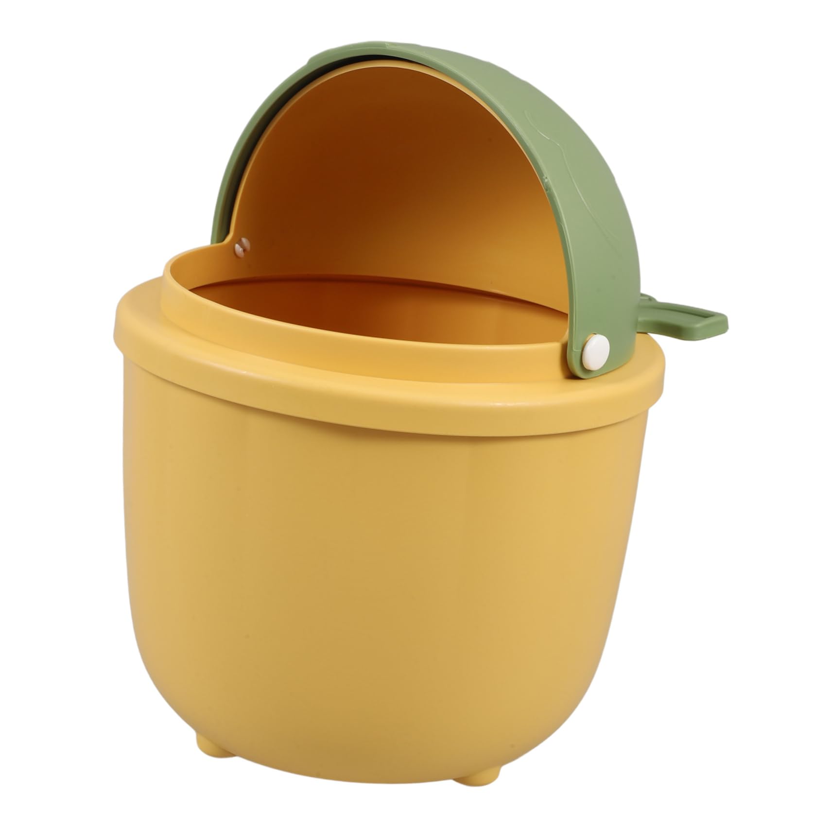 KICHOUSE Adorable Bunny Trash Can Flip Lid Mini Desktop Garbage Can for Kitchen Bedroom Bathroom