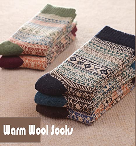 Image of Womens Wool Knit Winter Socks