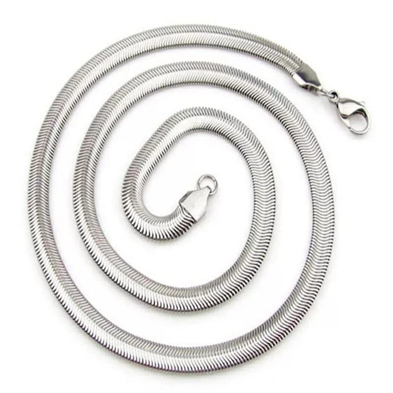 VIENUnisex-adult Snake Chain Fashion Jewellery Silver Plated Silver Chain Suitable For All Occastion Sterling Silver Plated Stainless Steel Chain