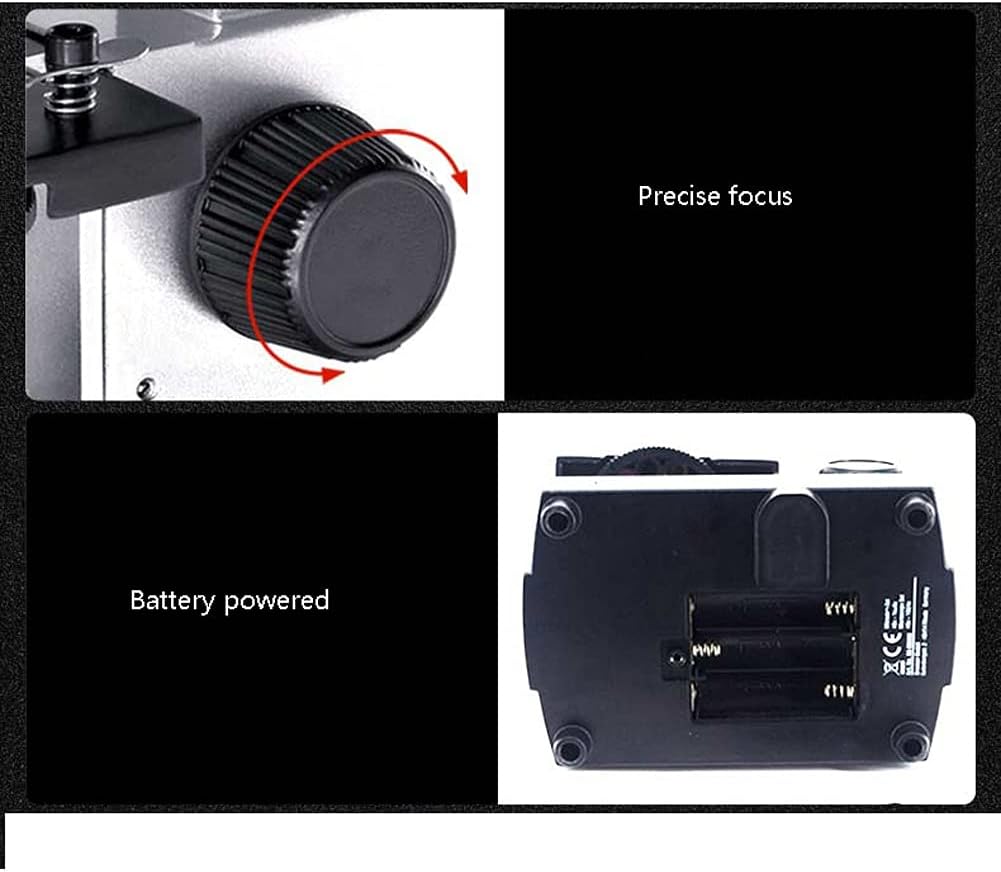 Compound Monocular Microscope LED Illumination Coaxial Coarse Fine Focus for Adults Student Children Laboratory