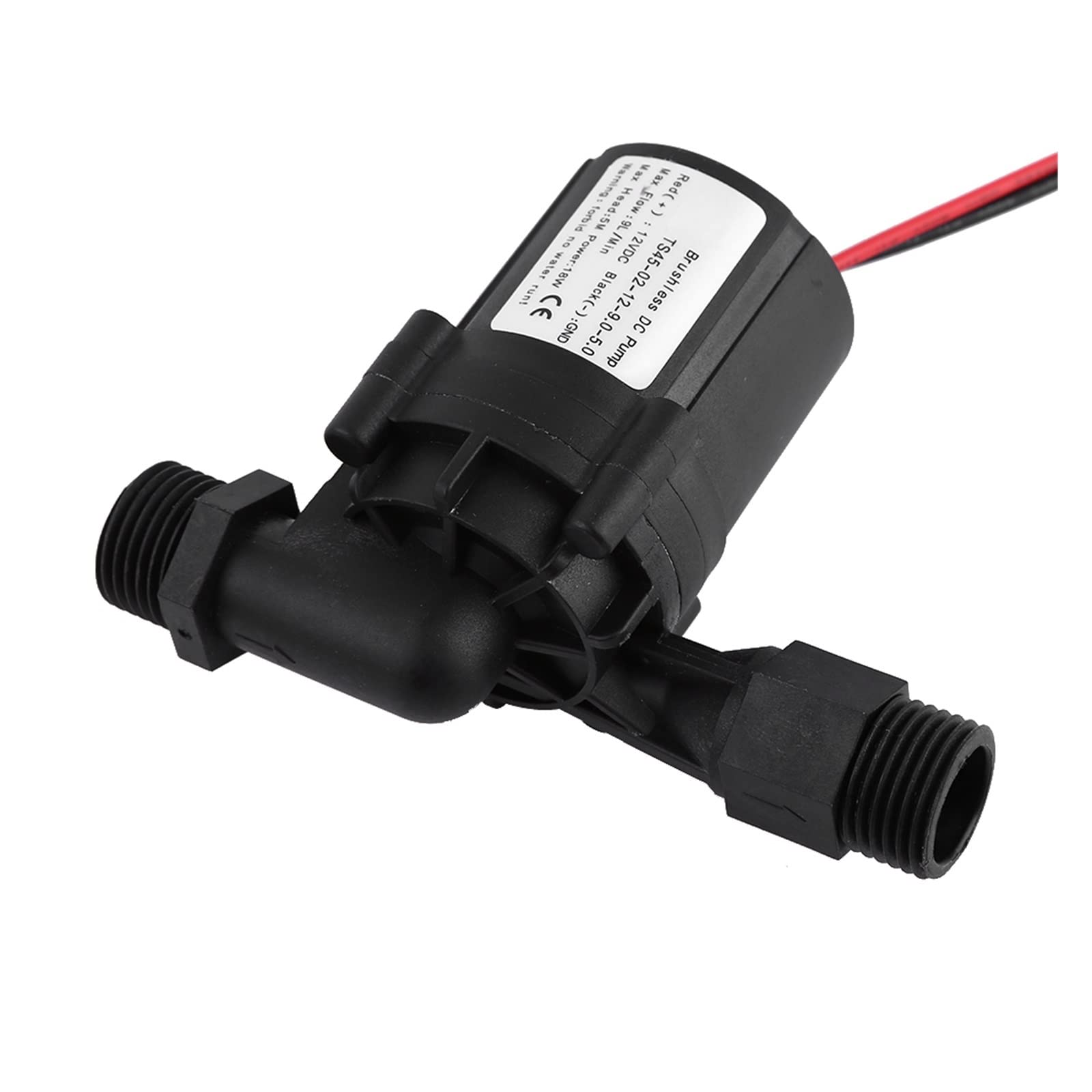 Petite pompe submersible réglable DC 12 V Pompe de brassage G1/2 pouces Pompe de circulation de bière sans balais Pompe à bière en plastique durable Cordon d'alimentation Double fil