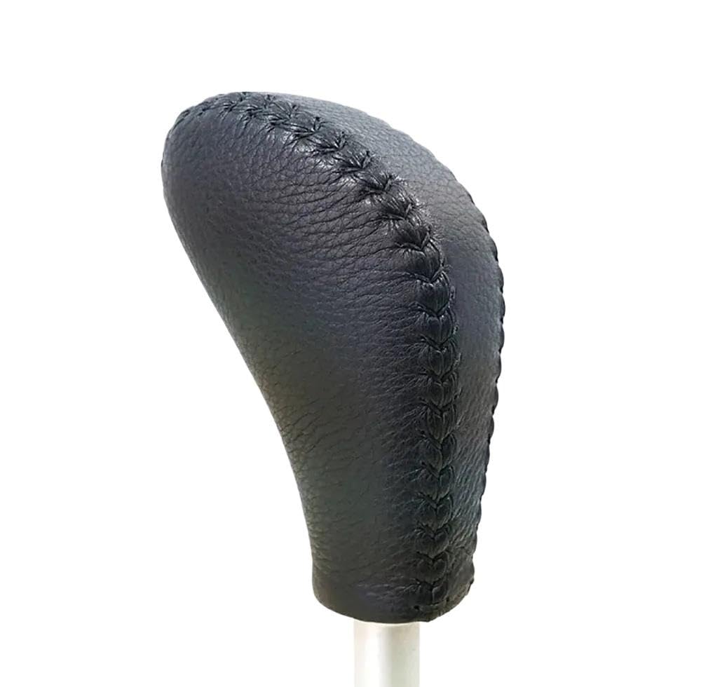 Sxqpocar Black Real Leather Gear Shift Knob Cover For Porsche Cayenne 2006-2009 Gear Ball Protector Shift Lever Head(Black)