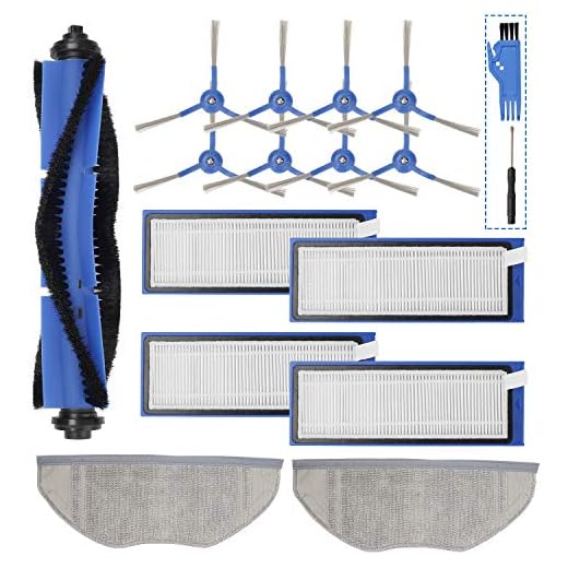 Smilyan Replacement Parts Kit for Eufy RoboVac L70 Hybrid Robot Vacuum Cleaner, Accessories Includes 1 Rolling Brush 2 Mop Pads 4 HEPA Filters 8 Side Brushes