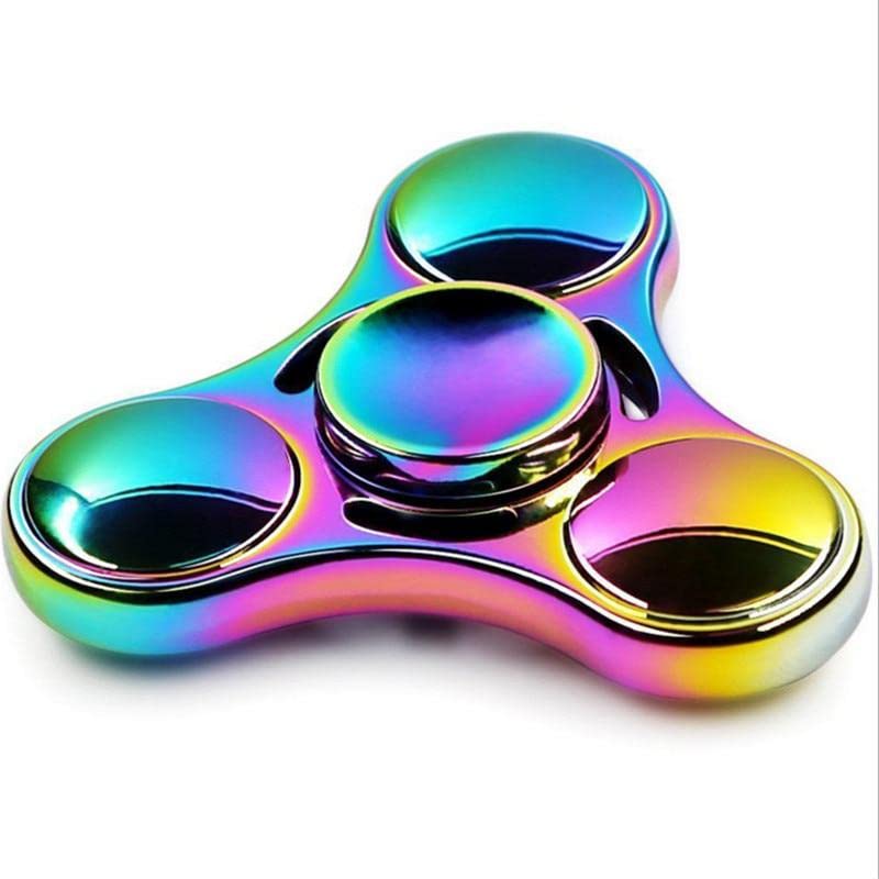 KARBD Sparkling Element Metal Fidget Spinner Hand Toy Anxiety ADHD Autism Stress Relief Travel Pocket Tabletop Game